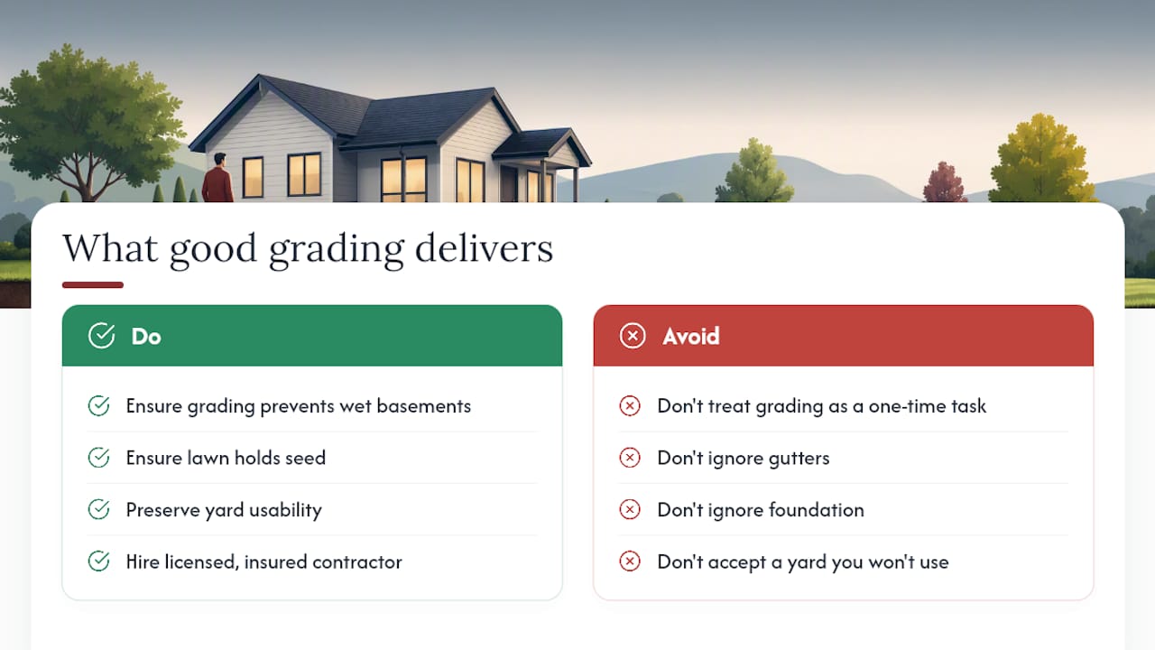 A Contractor's View on What Good Grading Actually Delivers — overview diagram