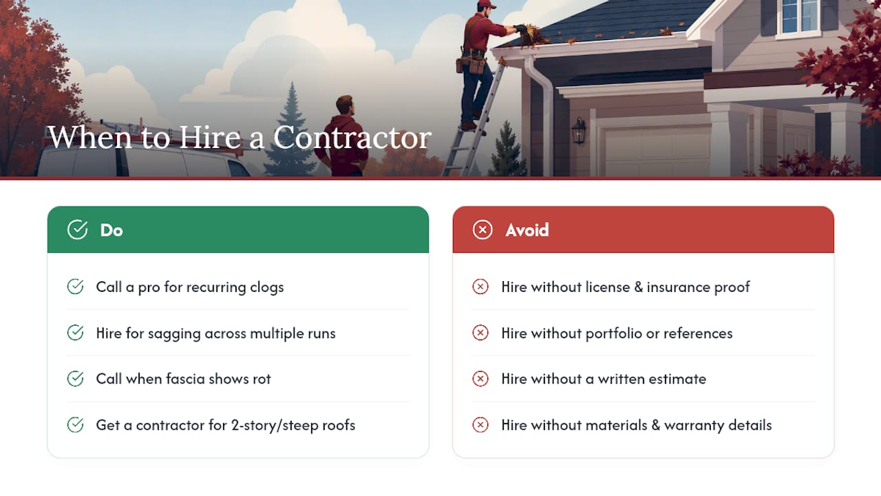When Should a Contractor Handle Your Gutters? — overview diagram