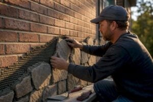 Read more about the article Homeowners: 3 Contractor Vetted Tests for Stone Veneer Over Brick