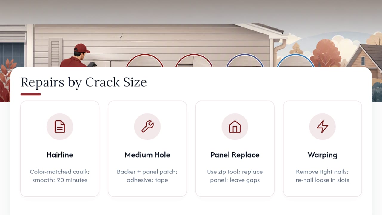 Vinyl siding crack size and repair guide