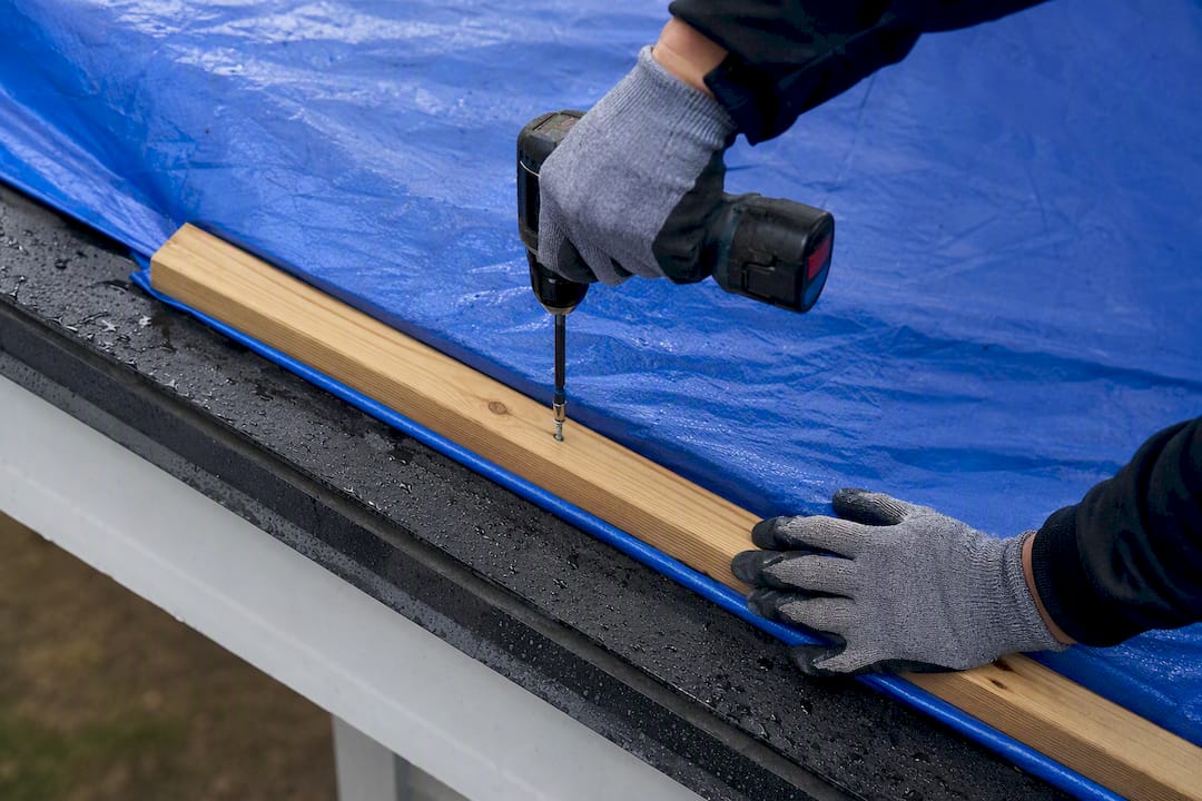 Furring strips fastening roof tarp